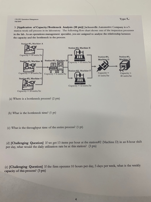 Solved Cba Muroman Type 3 Application Of Capacity Bott