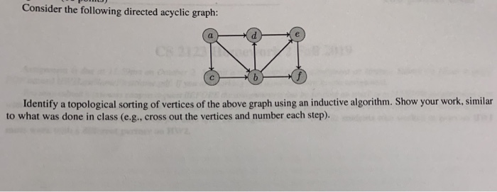 Solved Consider the following directed acyclic graph: | Chegg.com