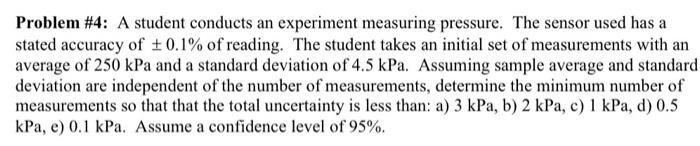 Solved Problem \#4: A student conducts an experiment | Chegg.com