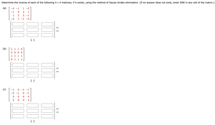 Solved Determine the inverse of each of the following 4 x 4 | Chegg.com