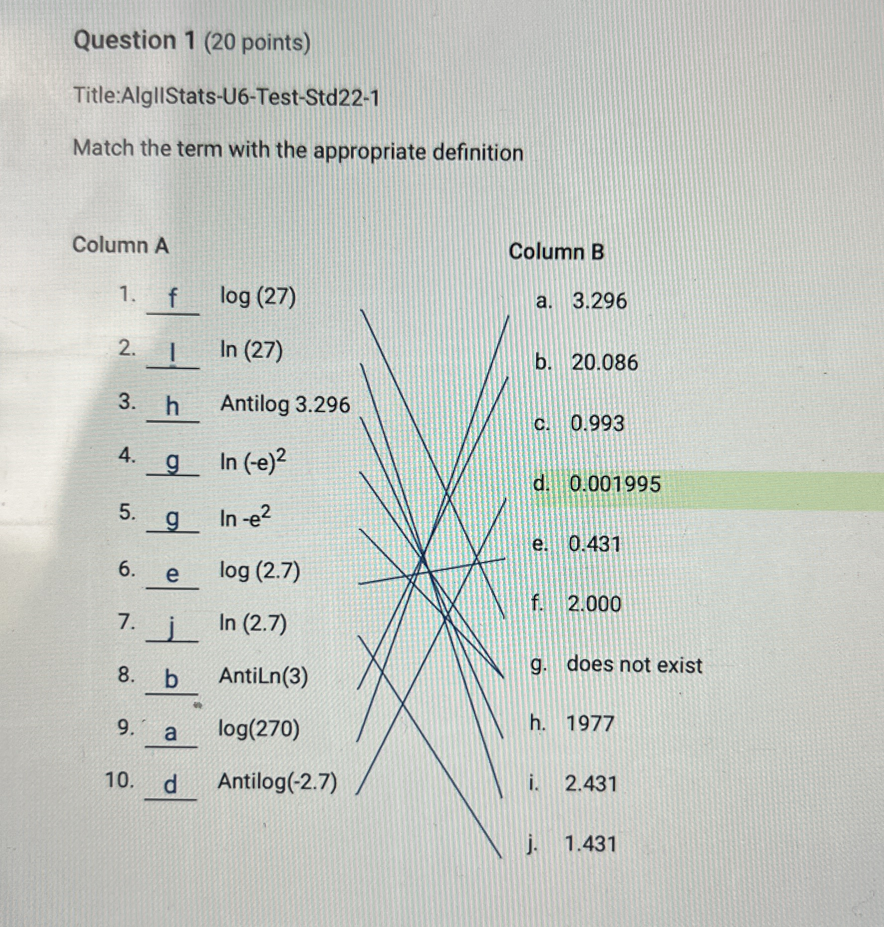 Solved Question 1 (20 | Chegg.com