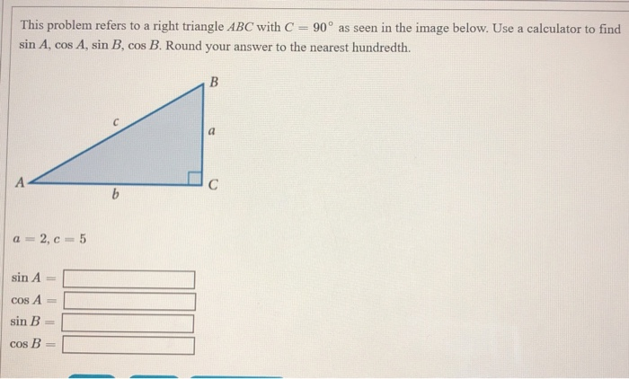 Solved This Problem Refers To A Right Triangle Abc With C 9594