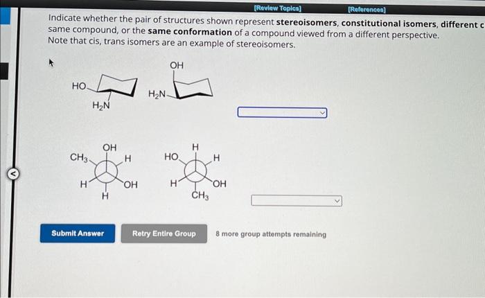 Indicate whether the pair of structures shown | Chegg.com