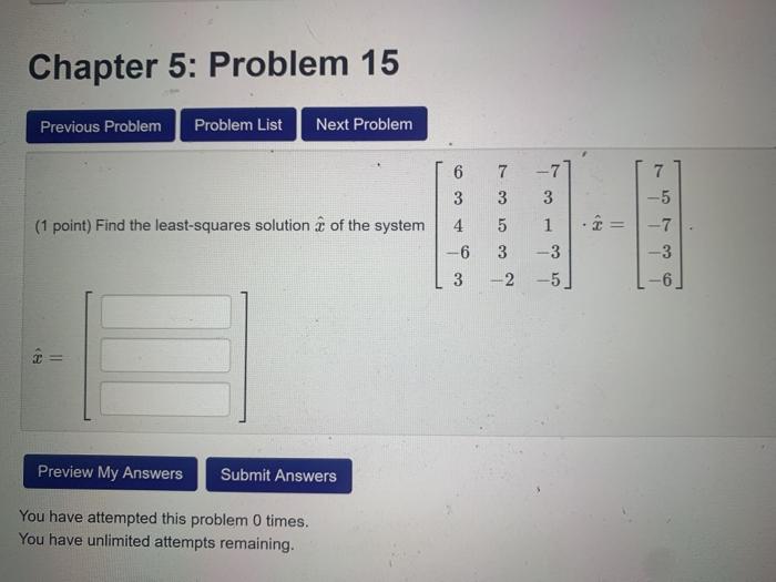 Solved Chapter 5: Problem 15 Previous Problem Problem List | Chegg.com