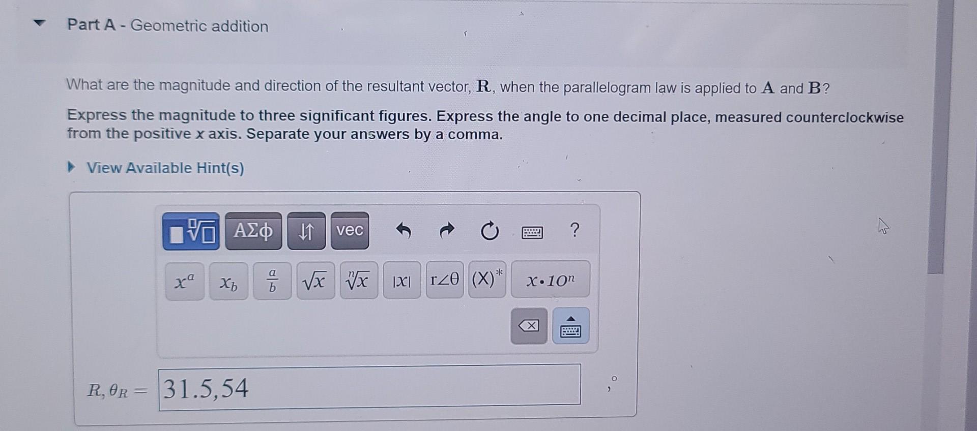 Solved Learning Goal: To Use Geometric And Component | Chegg.com