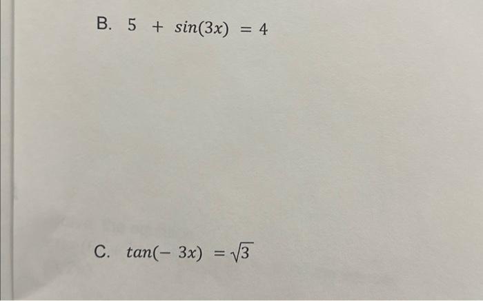 For each of the following equations: i) Find the | Chegg.com