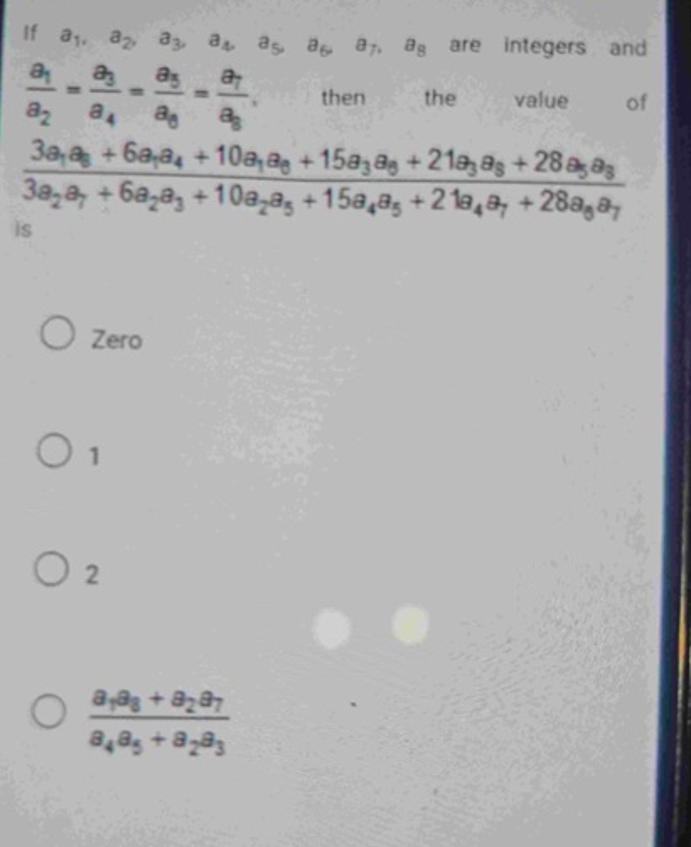 Solved If a1,a2,a3,a4,a5,a6,a7,a8 ﻿are integers and | Chegg.com