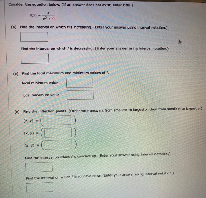 Solved Consider the equation below. (If an answer does not | Chegg.com