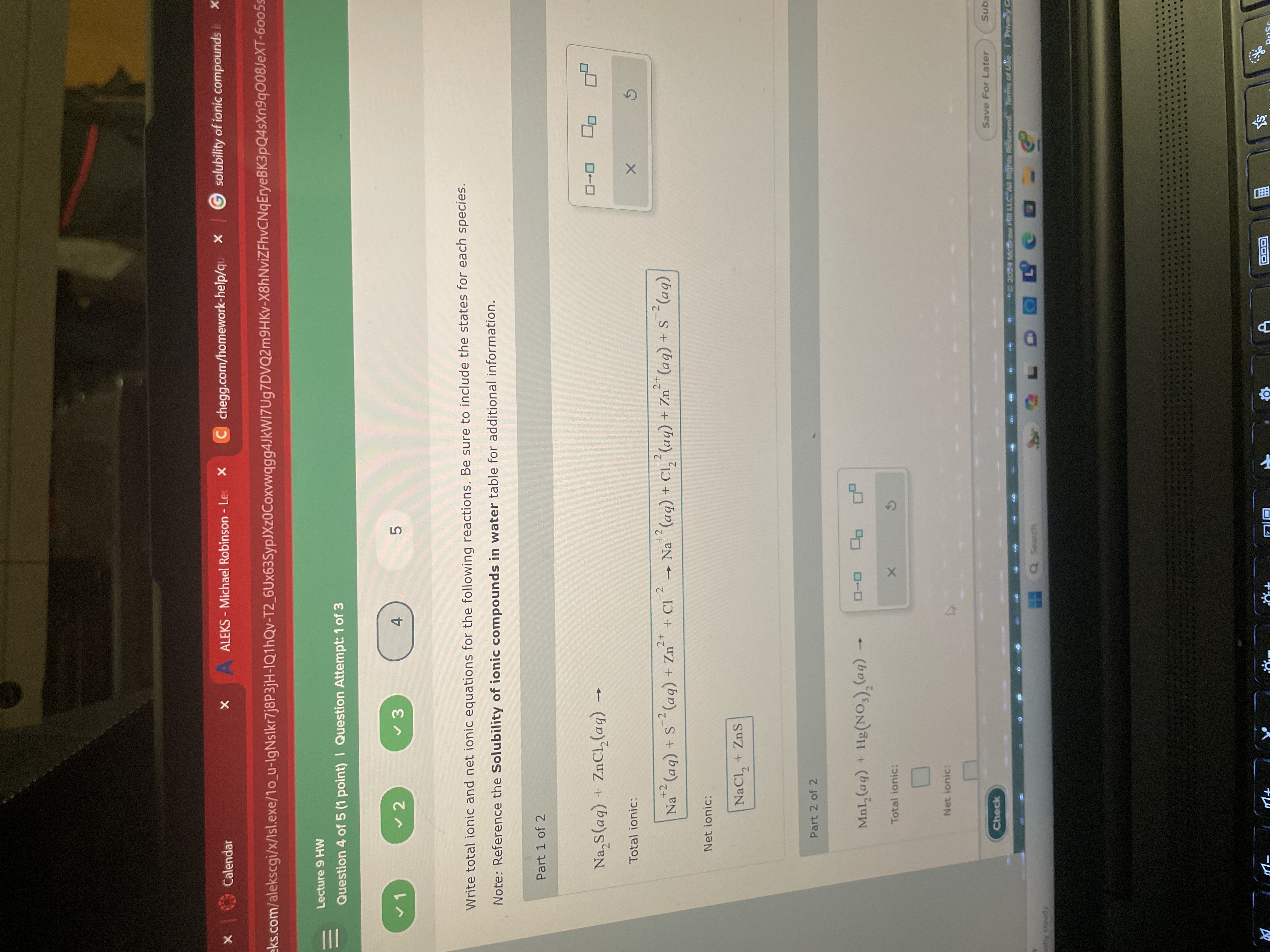 Solved Write total ionic and net ionic equations for the | Chegg.com