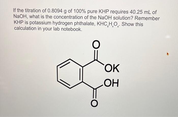 Solved The Structure Of Potassium Hydrogen Phthalate, 41% OFF