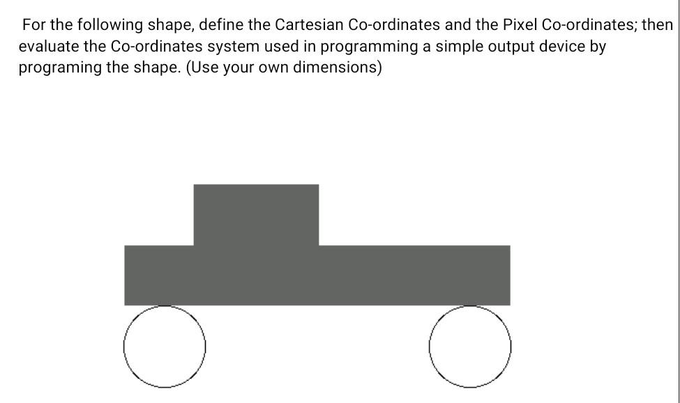 Solved For the following shape, define the Cartesian | Chegg.com
