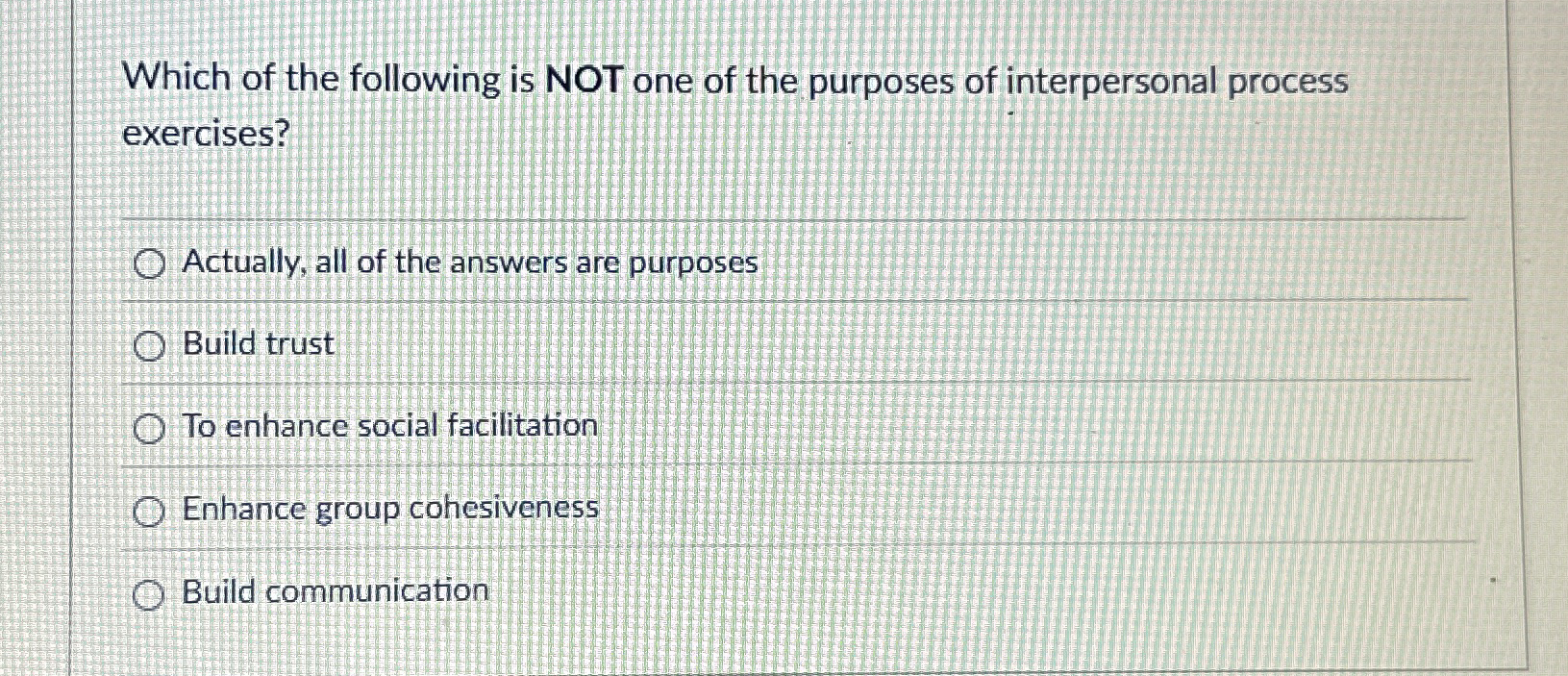 Solved Which of the following is NOT one of the purposes of | Chegg.com
