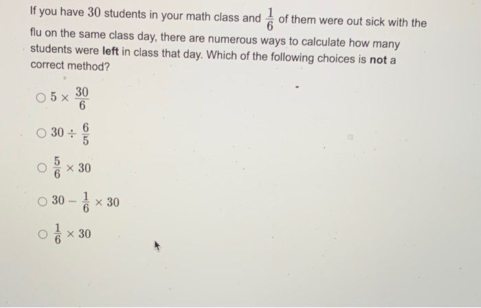 Solved If you have 30 students in your math class and of | Chegg.com