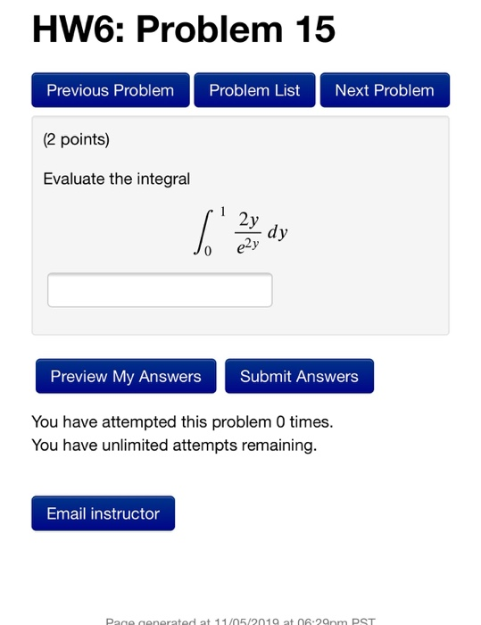 Solved HW6: Problem 15 Previous Problem Problem List Next | Chegg.com