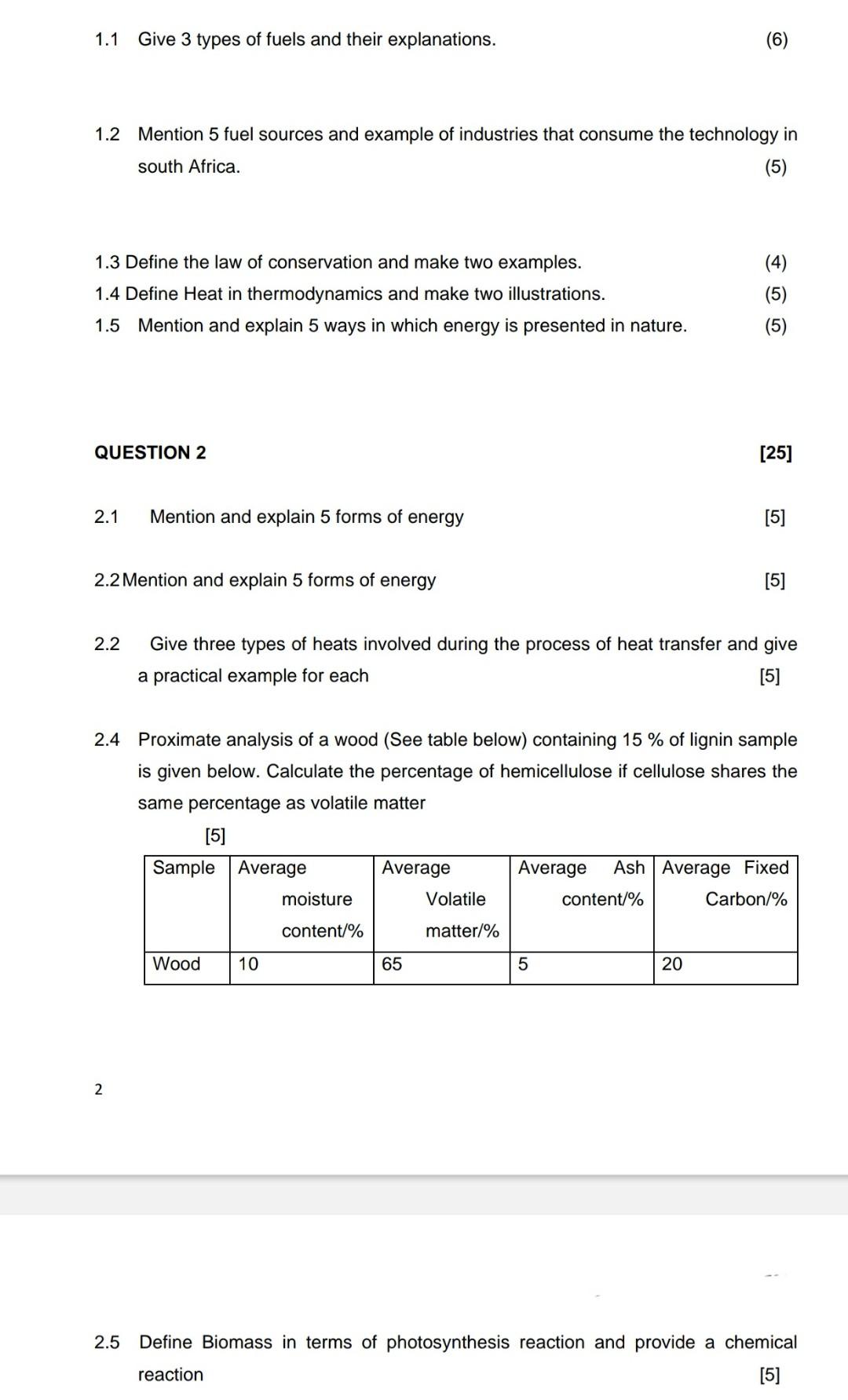 Solved 1.1 Give 3 types of fuels and their explanations. (6) | Chegg.com