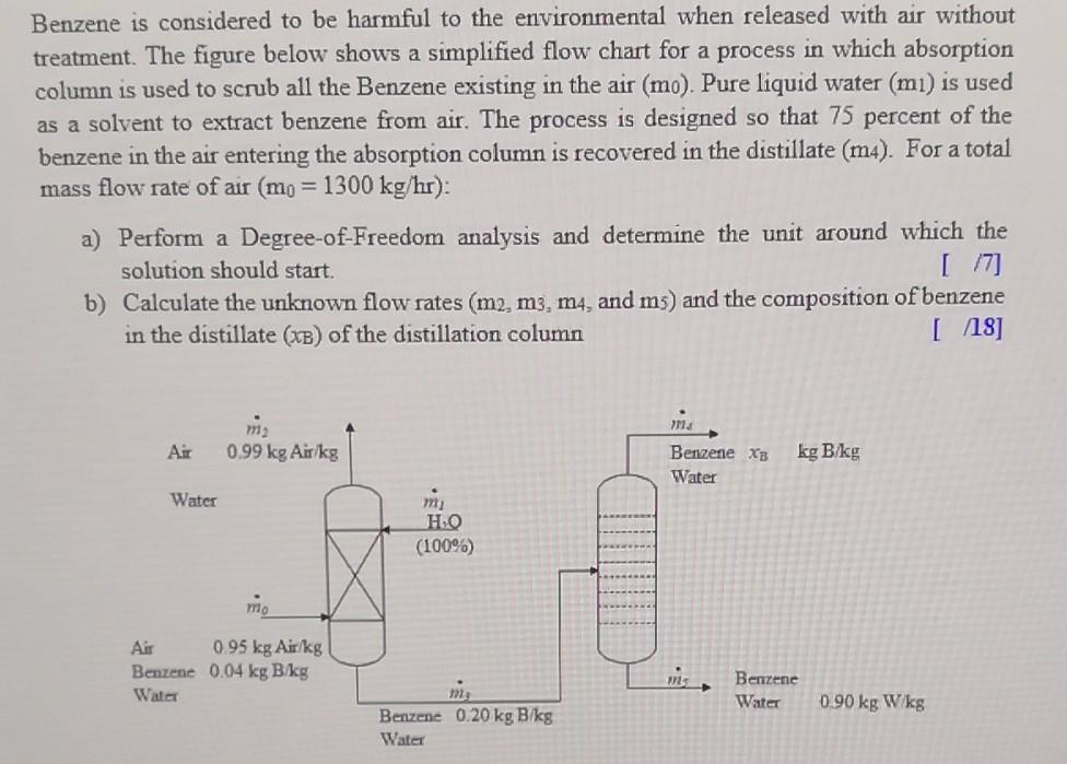 Solved Benzene Is Considered To Be Harmful To The Chegg Com   Image