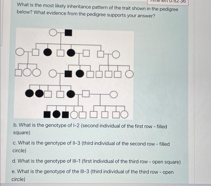 Solved What is the most likely inheritance pattern of the | Chegg.com