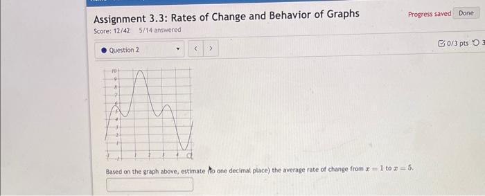 assignment 1.3 rates of change and behavior of graphs