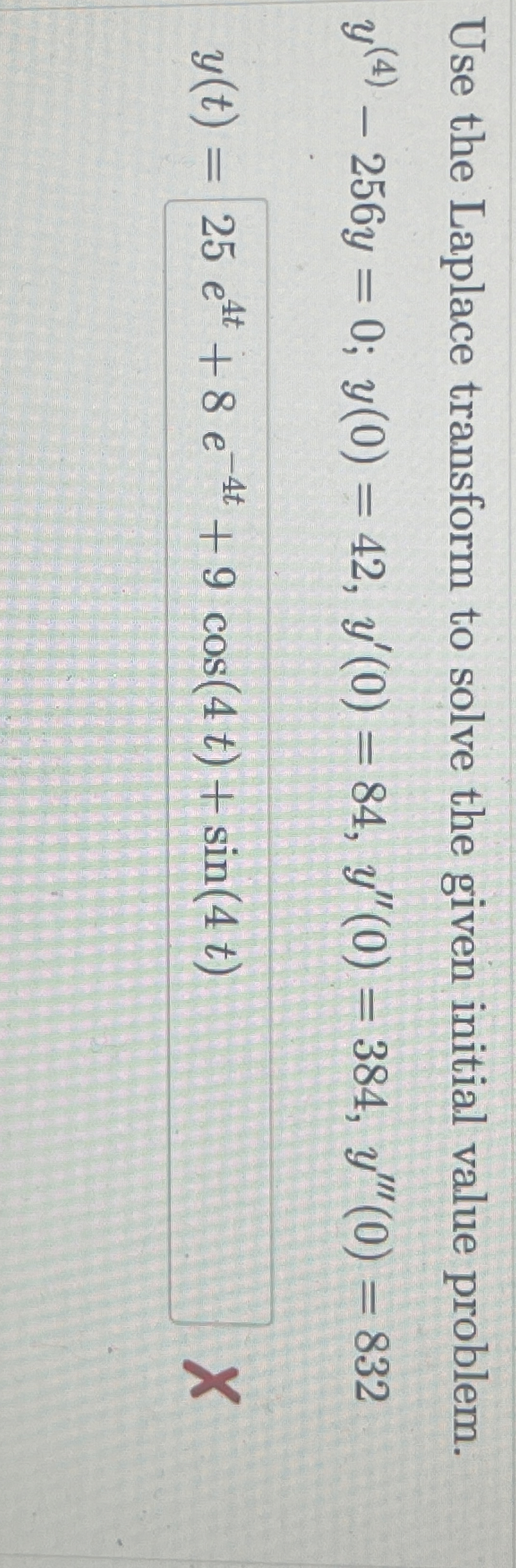 Solved Use The Laplace Transform To Solve The Given Initial Chegg Com