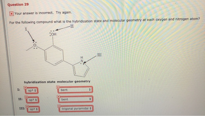 Solved: For The Following Compound What Is The Hybridizati... | Chegg.com