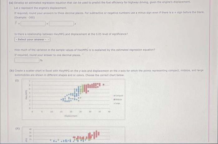 (a) Develop an estimated regression equation that can | Chegg.com