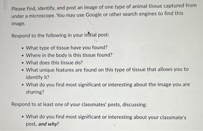 Please find, identify, and post an image of one type | Chegg.com