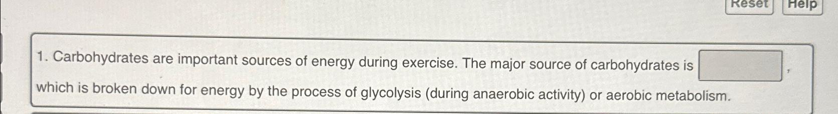 why are carbohydrates the body's major source of energy