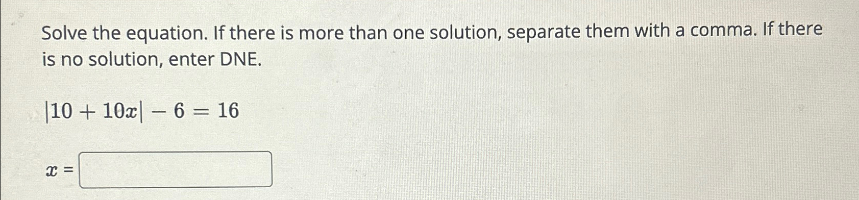 Solved Solve the equation. If there is more than one | Chegg.com