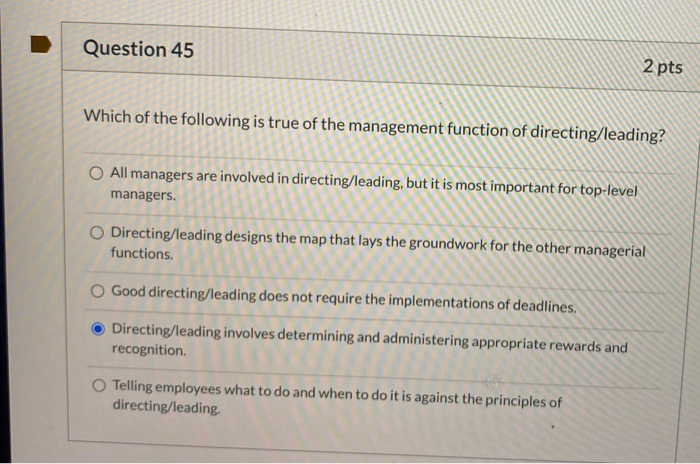 Solved 2 pts Question 42 To earn a profit, managers must | Chegg.com