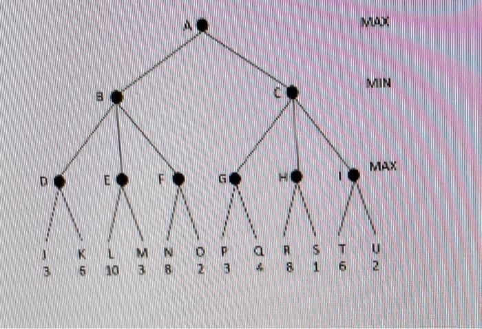 Solved using the alpha-beta algorithm. List all branches | Chegg.com