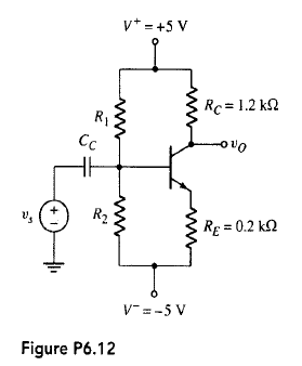 Solved: The parameters of the transistor in the circuit in Figure ...