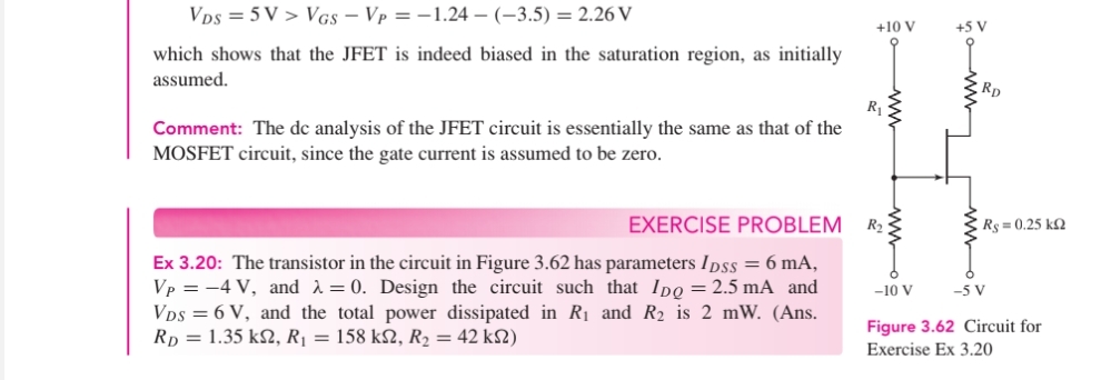 Solved Ex 3.20: The transistor in the circuit in Figure 3.62 | Chegg.com
