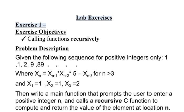 Solved Lab Exercises Exercise 1 - Exercise Objectives | Chegg.com