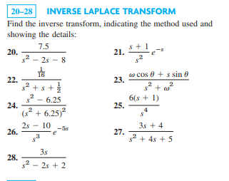 Inverse Method Questions Solved Find the inverse transform, indicating the method | Chegg.com
