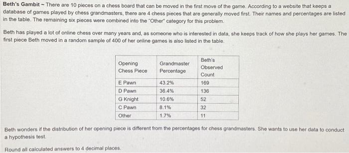 Hypothesis Testing on Chess Openings