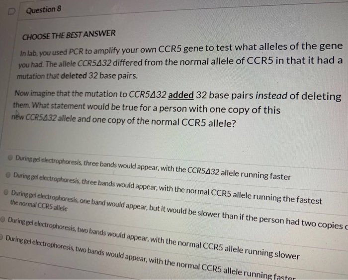 Solved 1 pts D Question 6 CHOOSE THE BEST ANSWER FOR EACH | Chegg.com