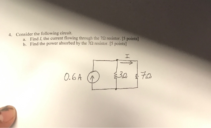 Solved 4. Consider The Following Circuit. A. Find I, The | Chegg.com