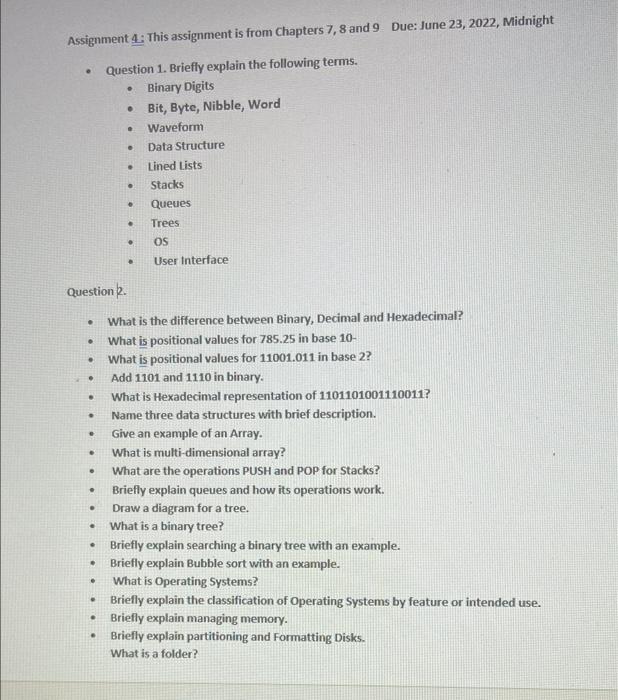 Solved Assignment 4: This Assignment Is From Chapters 7, 8 | Chegg.com