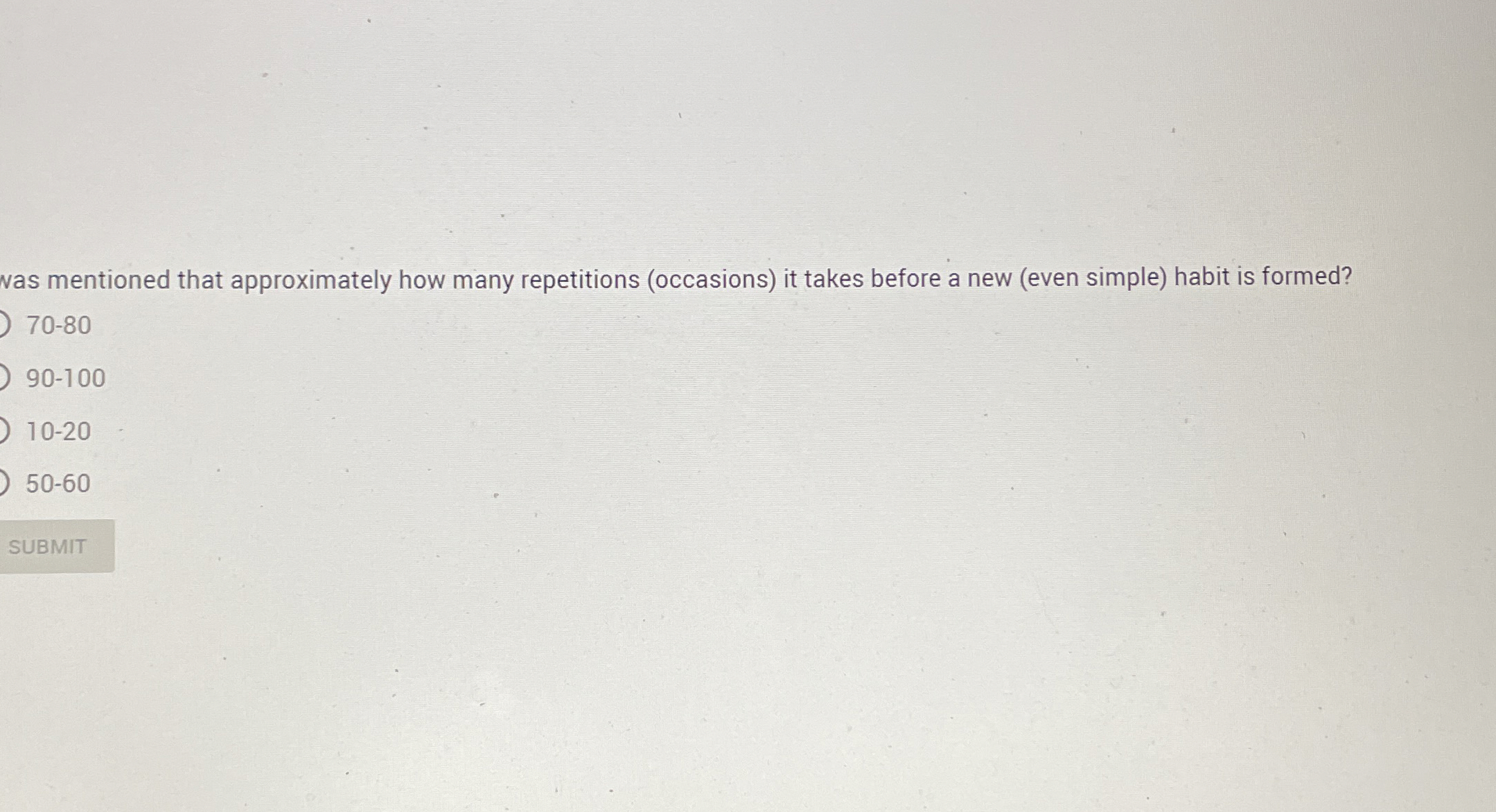 Solved vas mentioned that approximately how many repetitions | Chegg.com