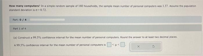 Solved How many computers? In a simple random sample of 160 | Chegg.com