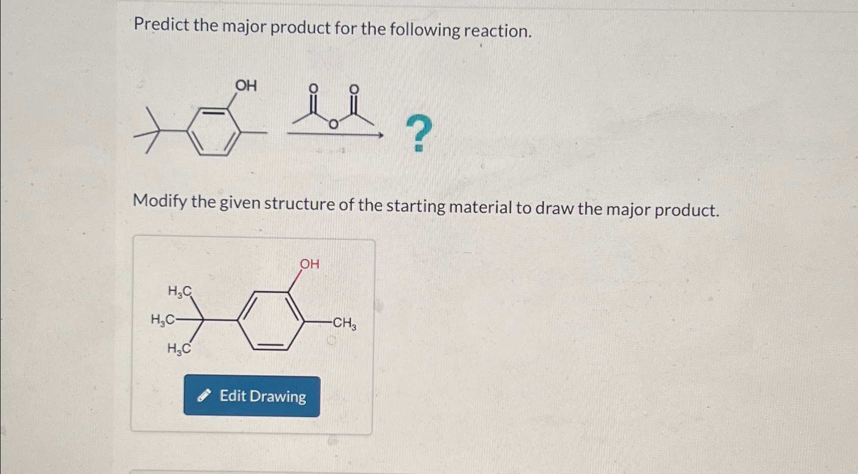 Solved Predict the major product for the following | Chegg.com