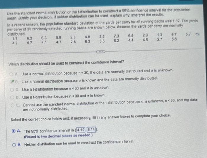 Solved Use the standard normal distribution or the | Chegg.com
