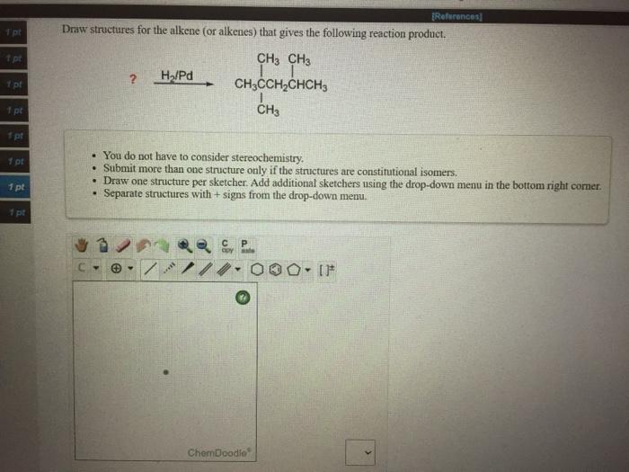 Solved [Review Topical [References Draw a structural | Chegg.com