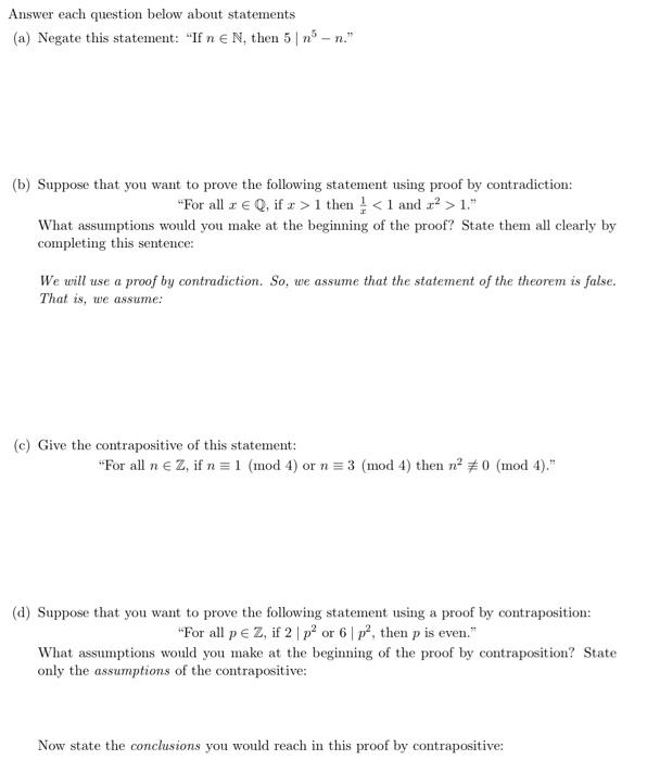 Solved Answer Each Question Below About Statements A Ne Chegg Com