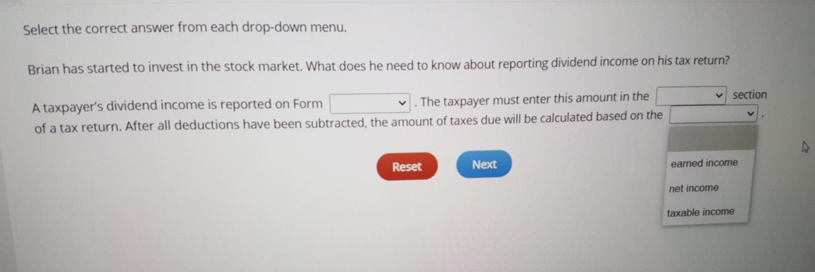 Solved Select the correct answer from each drop-down menu. | Chegg.com