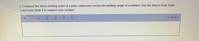 2-compare-the-sharp-melting-point-of-a-pure-compound-chegg