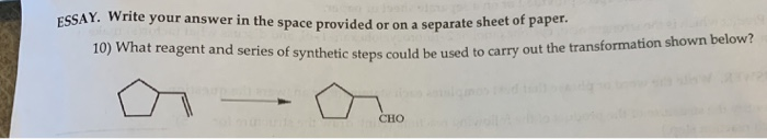 Solved ESSAY. Write your answer in the space provided or on | Chegg.com