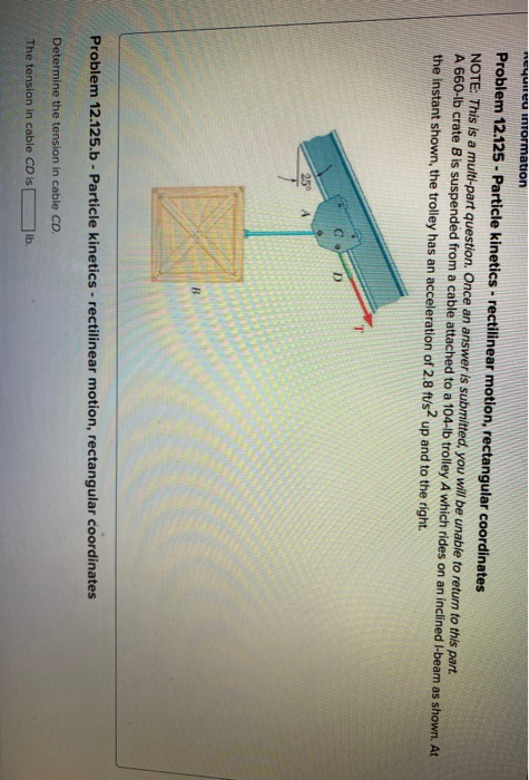 Solved Problem 12 125 Particle Kinetics Rectilinear Chegg
