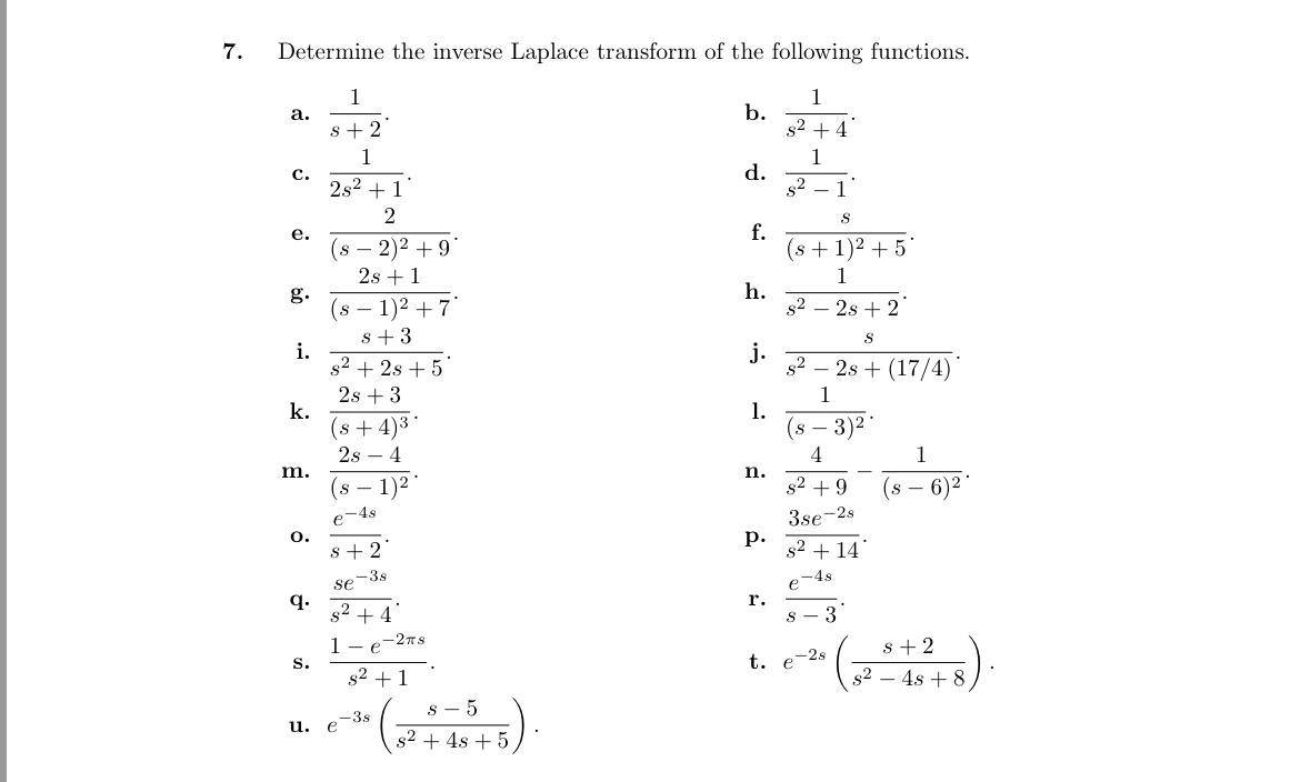 Solved Solve (m-p)Determine The Inverse Laplace Transform Of | Chegg.com