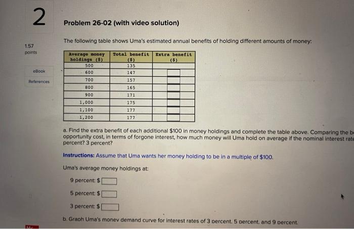 Solved 2 Problem 26-02 (with video solution) The following | Chegg.com